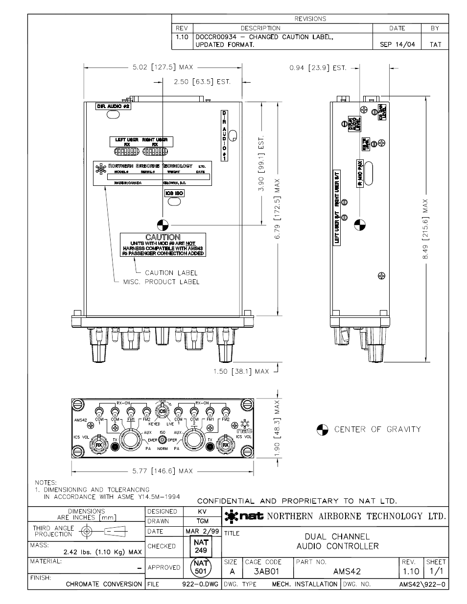 Mech. installation | Northern Airborne Technology AMS42 User Manual | Page 39 / 68