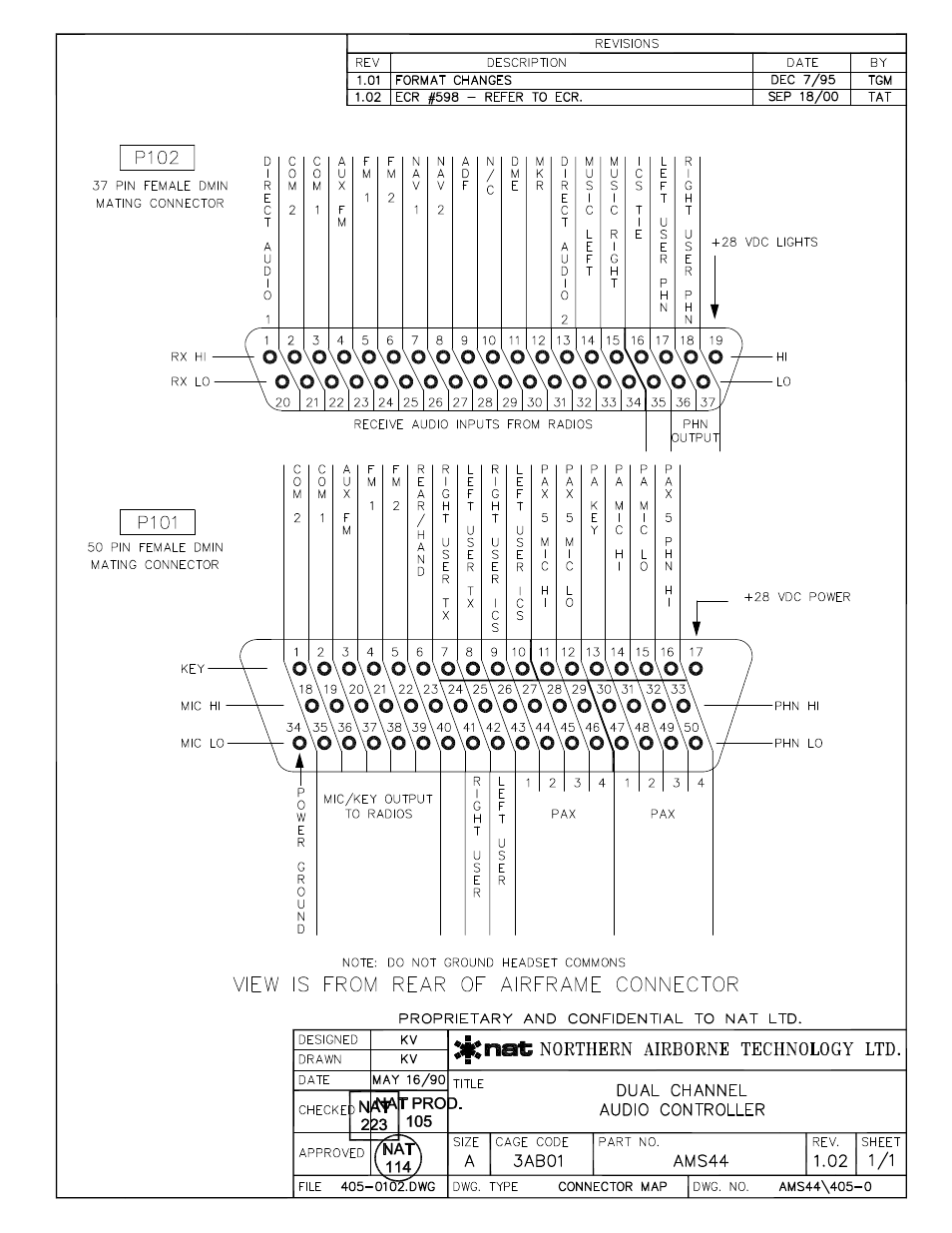 Connector map | Northern Airborne Technology AMS42 User Manual | Page 47 / 68