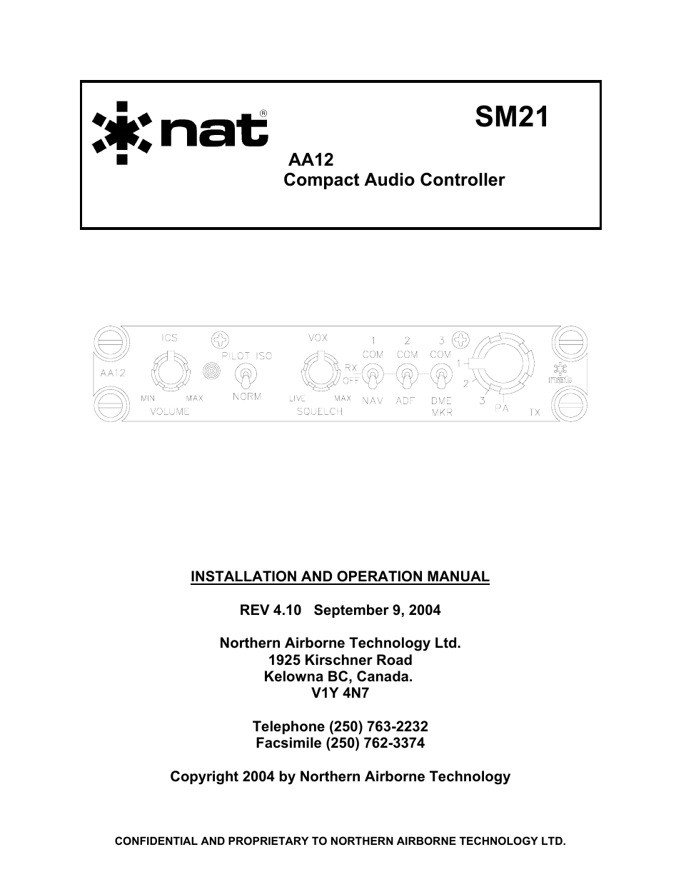 Northern Airborne Technology AA12 User Manual | 41 pages