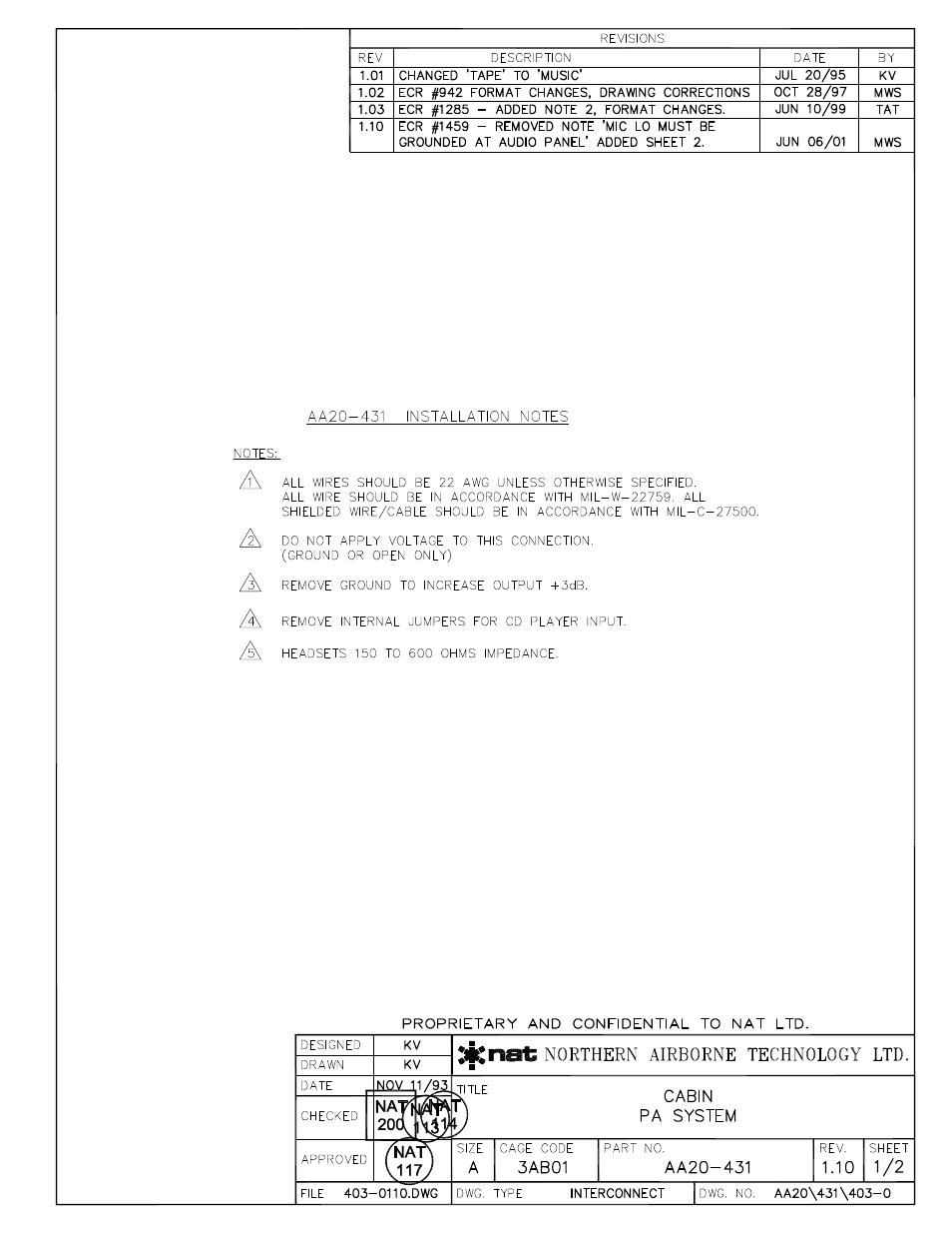 Interconnect | Northern Airborne Technology AA20-431 User Manual | Page 17 / 28