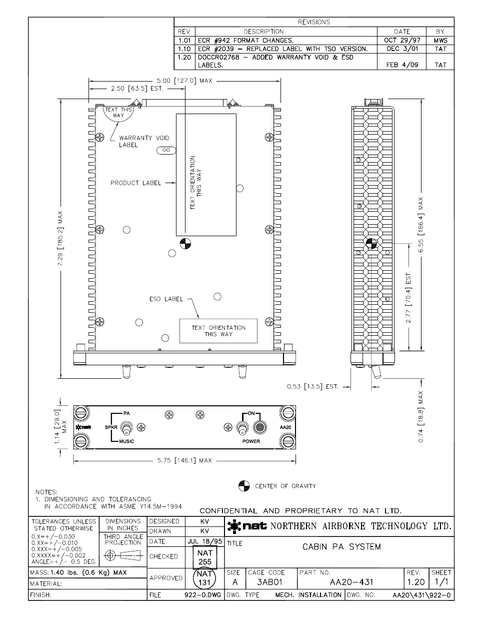 Mechanical installation | Northern Airborne Technology AA20-431 User Manual | Page 26 / 28