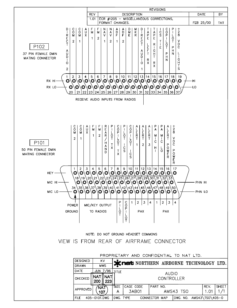 Connector map | Northern Airborne Technology AMS43 TSO User Manual | Page 16 / 28