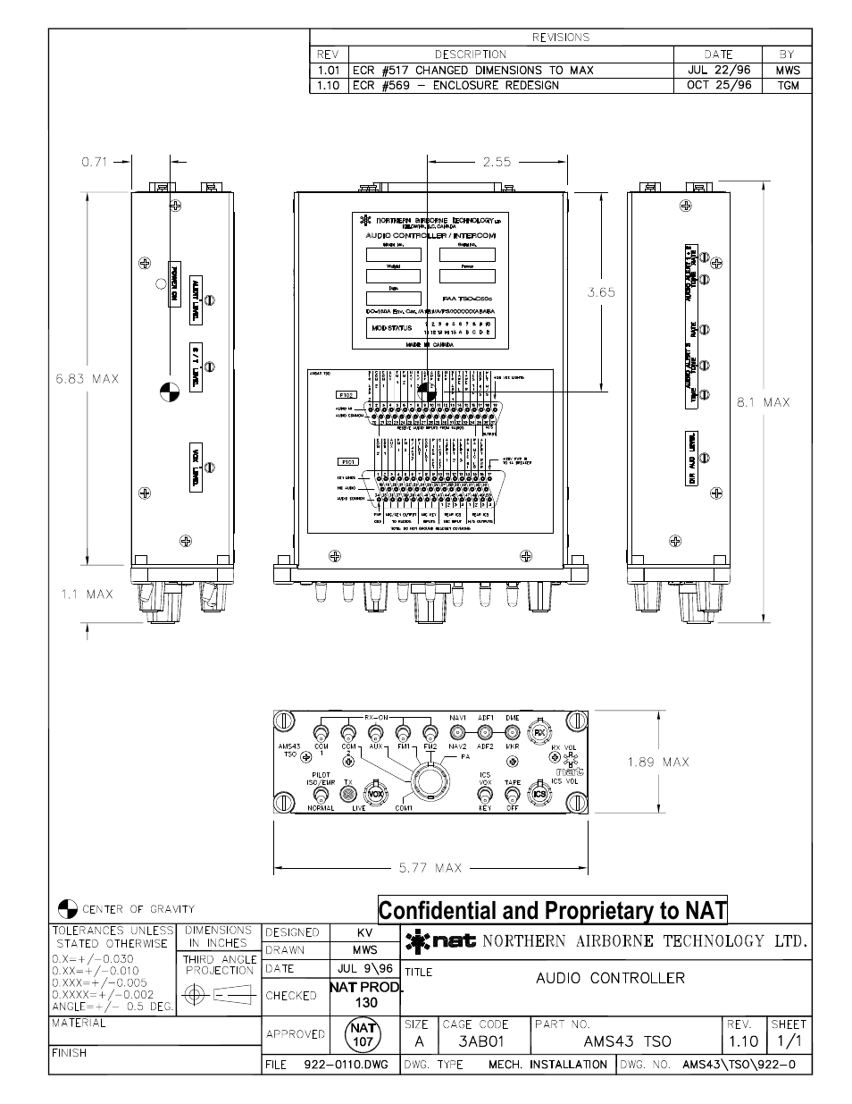 Confidential and proprietary to nat | Northern Airborne Technology AMS43 TSO User Manual | Page 21 / 28