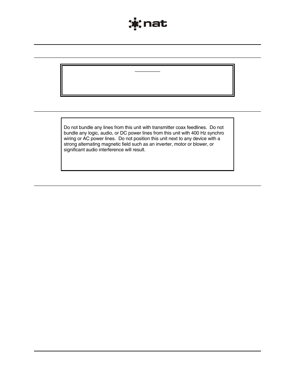 1 warnings, 2 cautions, 3 cabling and wiring | Northern Airborne Technology AMS43 TSO User Manual | Page 9 / 28