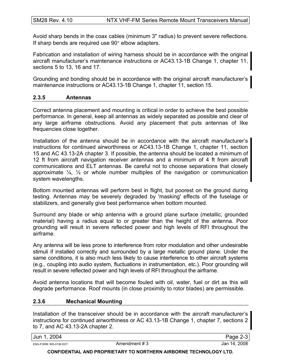 5 antennas, 6 mechanical mounting | Northern Airborne Technology NTX User Manual | Page 23 / 50