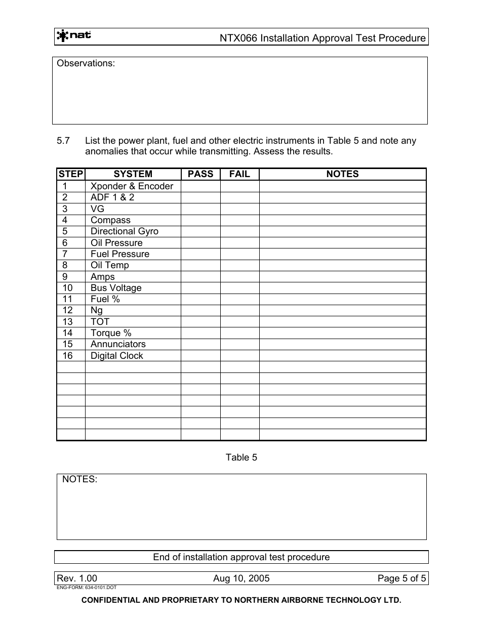 Northern Airborne Technology NTX User Manual | Page 47 / 50