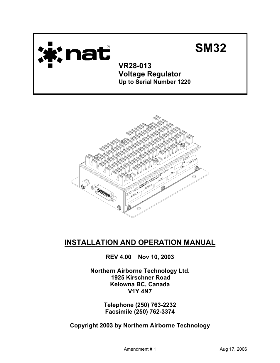 Northern Airborne Technology VR28 User Manual | 26 pages