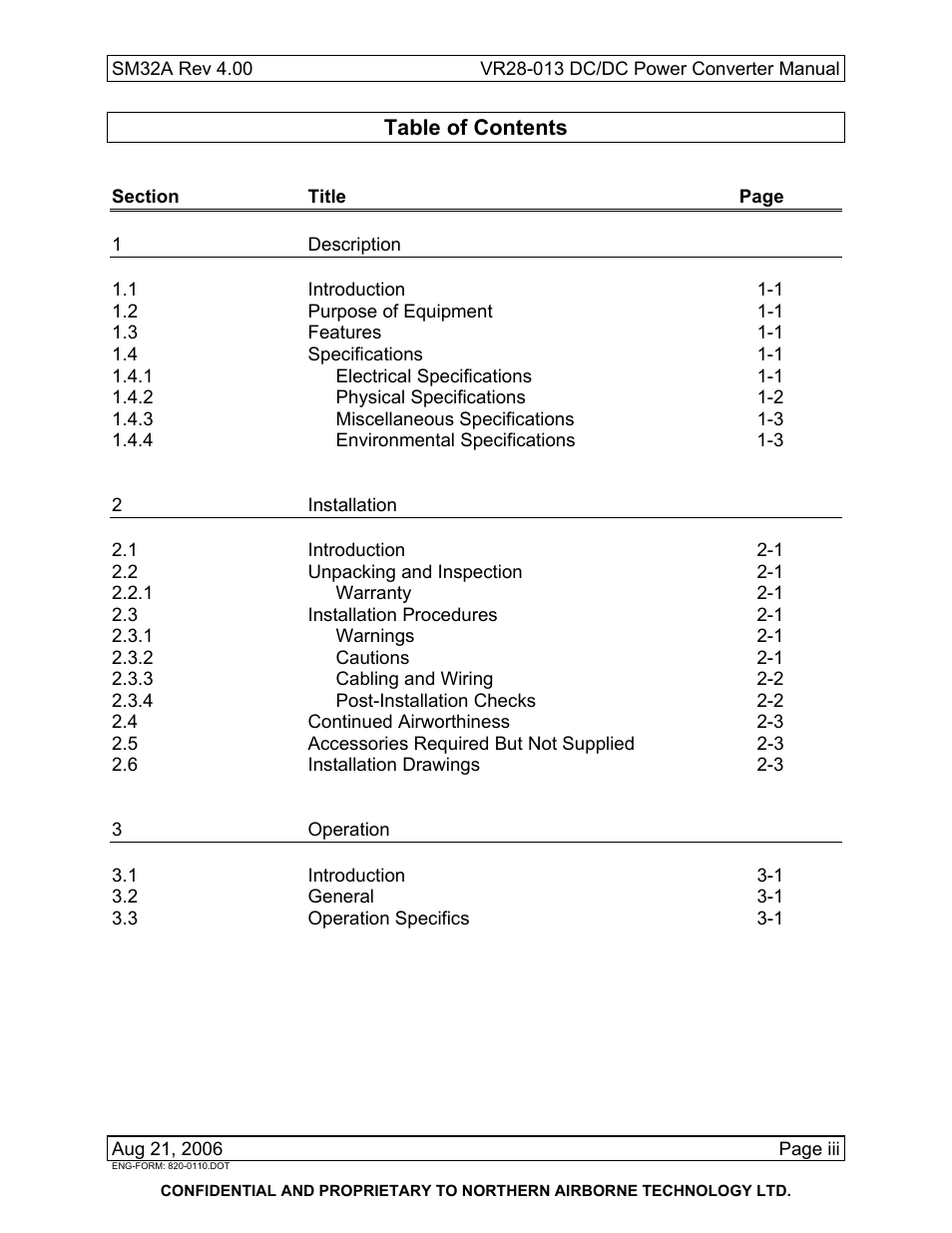 Northern Airborne Technology VR28-013 User Manual | Page 5 / 24