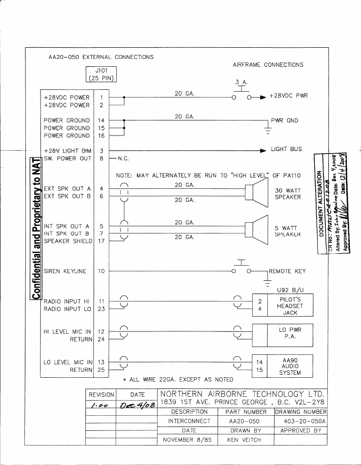 Interconnect | Northern Airborne Technology AA20 User Manual | Page 19 / 29