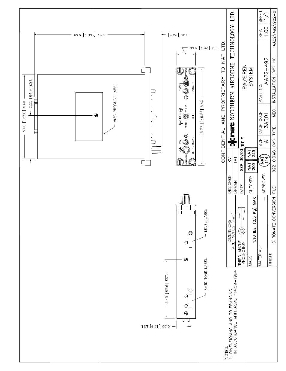 Mech. installation | Northern Airborne Technology AA22 User Manual | Page 31 / 38