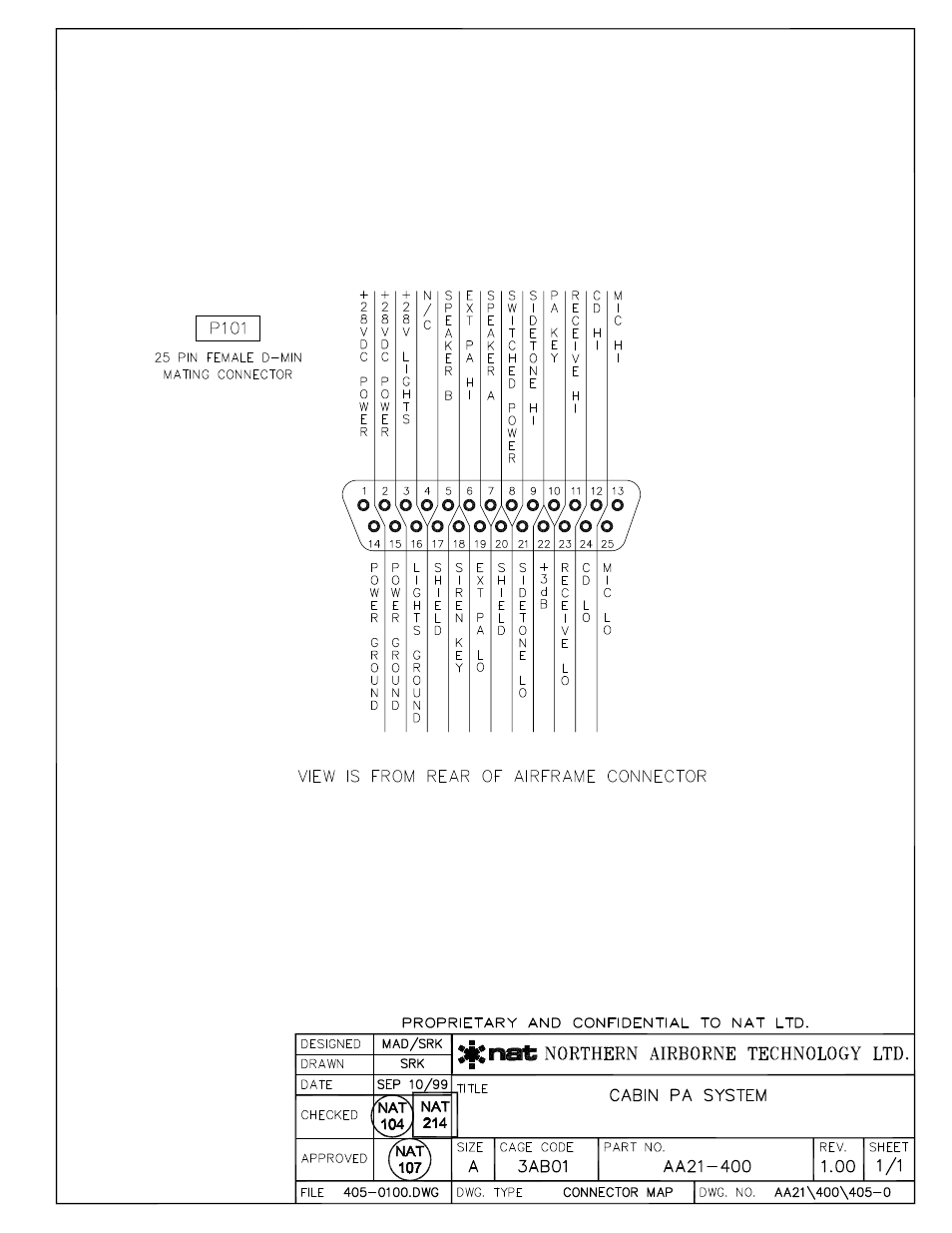 Connector map | Northern Airborne Technology AA21-4xx User Manual | Page 27 / 41