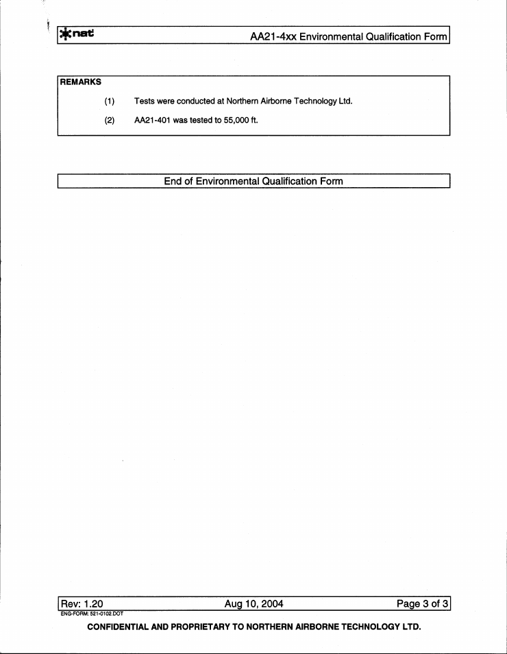 Northern Airborne Technology AA21-4xx User Manual | Page 31 / 41