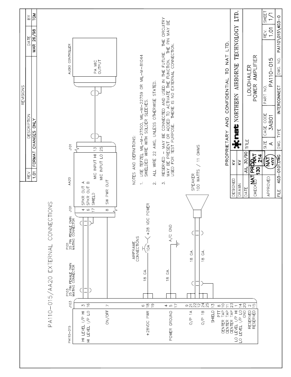 Interconnect | Northern Airborne Technology PA110 User Manual | Page 10 / 19