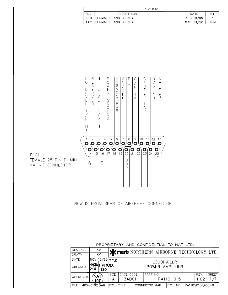 Connector map | Northern Airborne Technology PA110 User Manual | Page 12 / 19