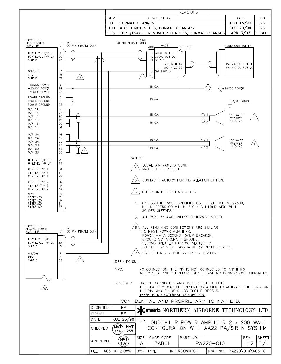 Interconnect | Northern Airborne Technology PA110 User Manual | Page 14 / 19