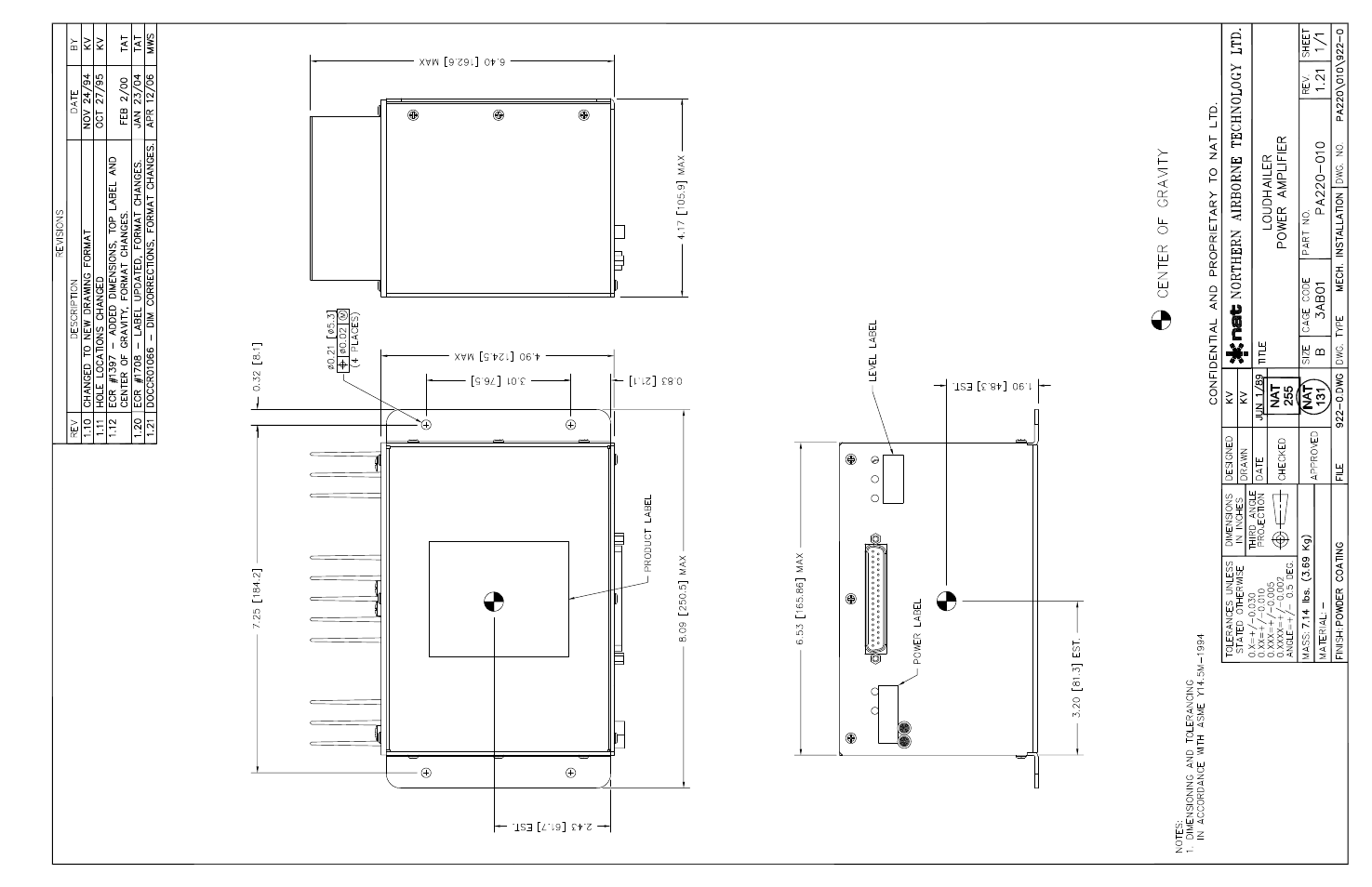 Mech. installation | Northern Airborne Technology PA110 User Manual | Page 18 / 19