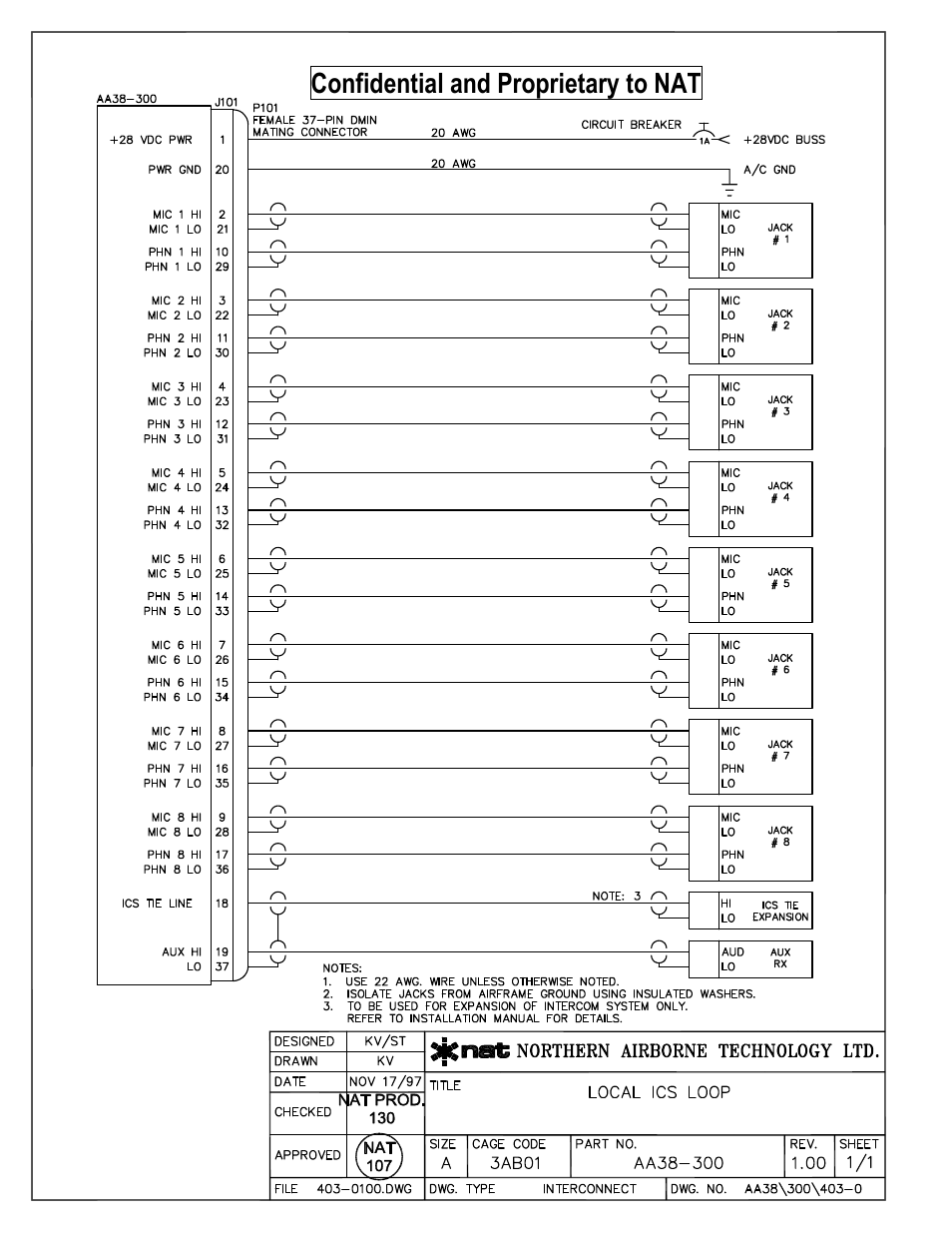 Interconnect, Confidential and proprietary to nat | Northern Airborne Technology AA38-3xx User Manual | Page 13 / 25