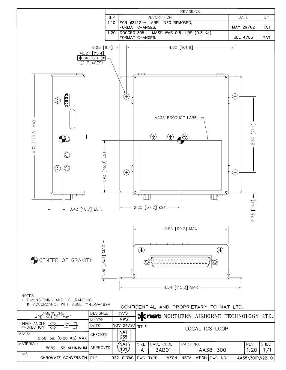 Mech. installation | Northern Airborne Technology AA38-3xx User Manual | Page 20 / 25