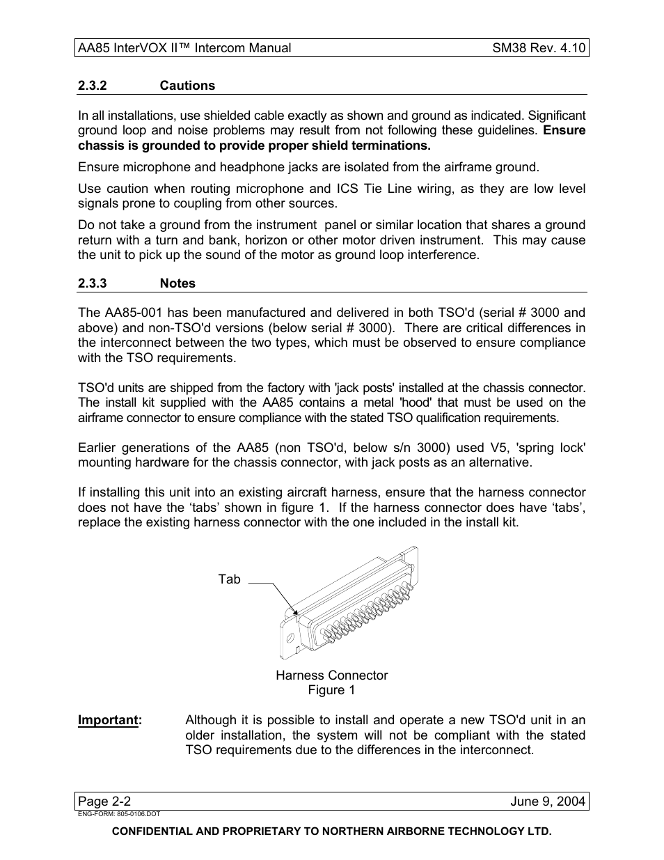 2 cautions, 3 notes | Northern Airborne Technology AA85 User Manual | Page 16 / 59
