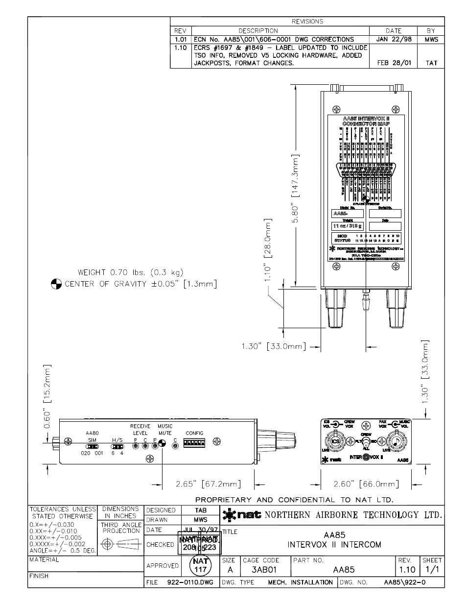 Mech. installation | Northern Airborne Technology AA85 User Manual | Page 53 / 59