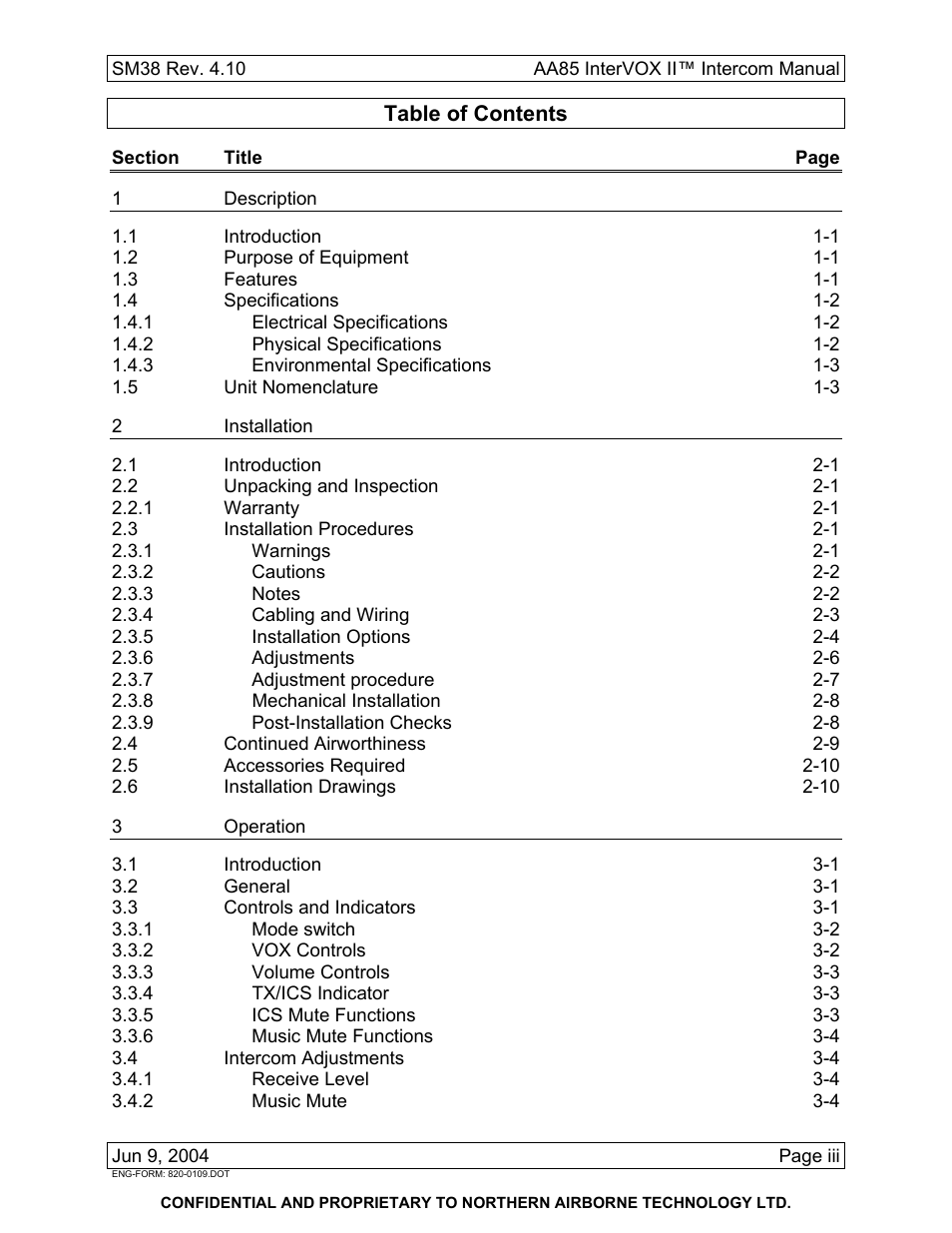 Northern Airborne Technology AA85 User Manual | Page 9 / 59