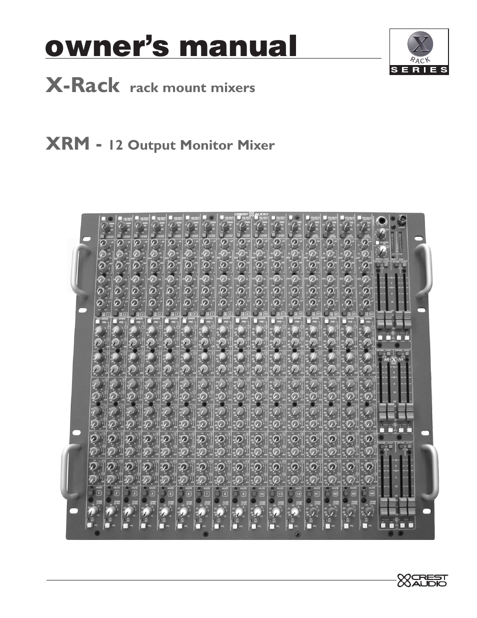 Crest Audio XRM - 12 User Manual | 42 pages