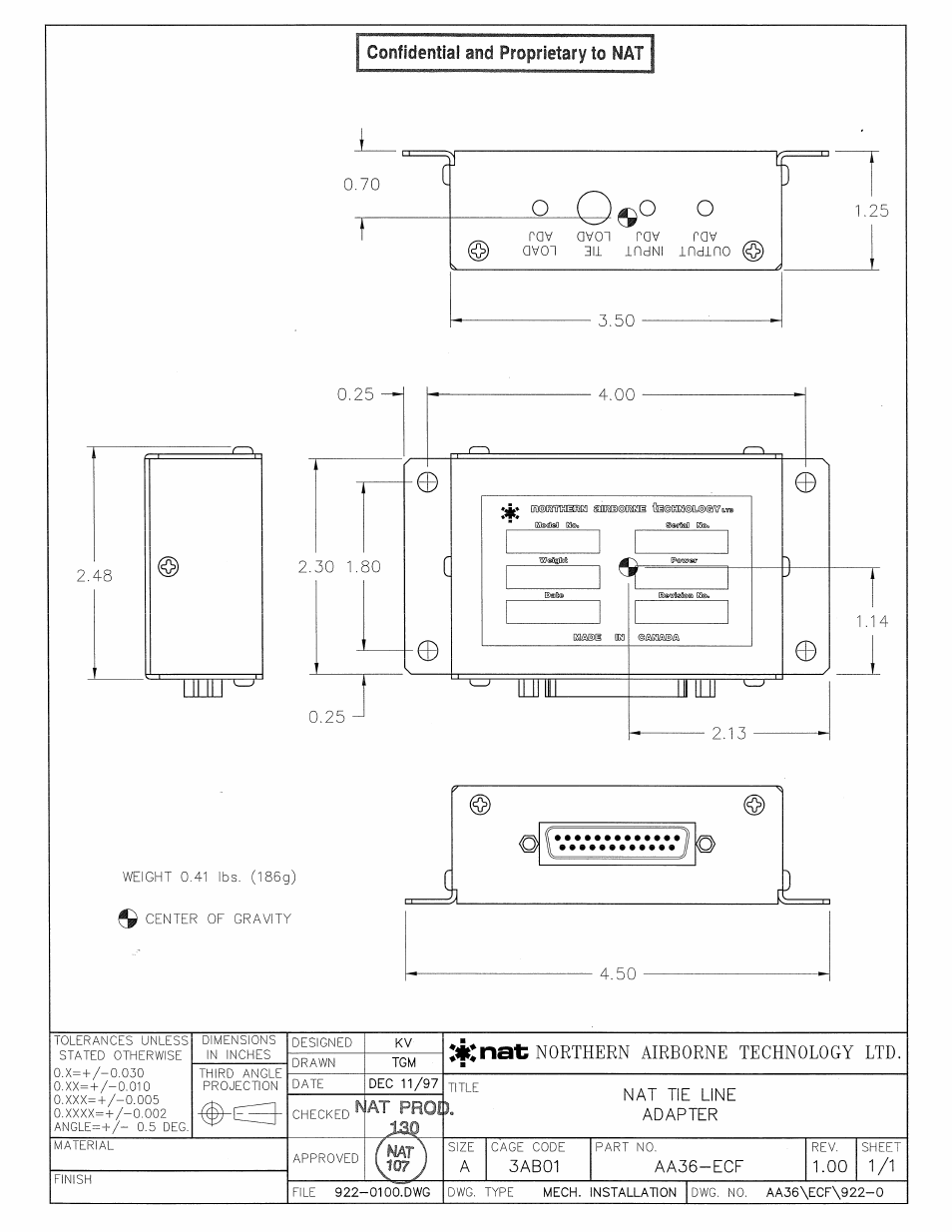 Mech. installation | Northern Airborne Technology AA36-002 User Manual | Page 17 / 20