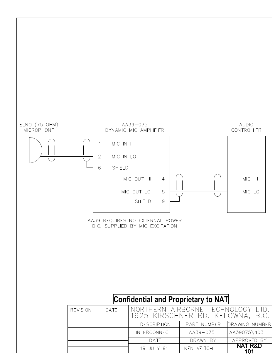 Interconnect, Confidential and proprietary to nat | Northern Airborne Technology AA39 User Manual | Page 12 / 24