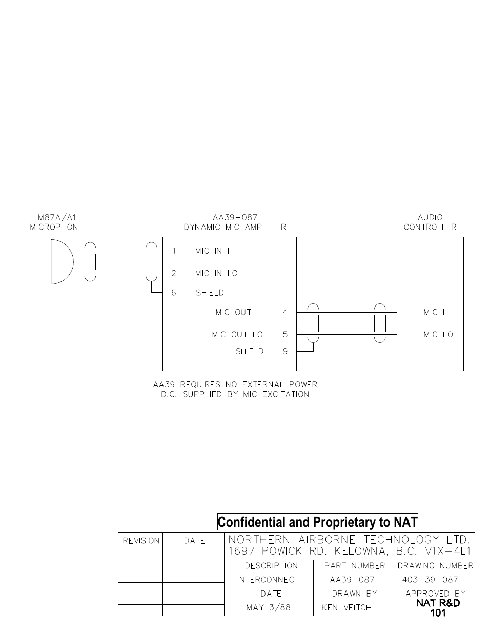 Interconnect, Confidential and proprietary to nat | Northern Airborne Technology AA39 User Manual | Page 15 / 24