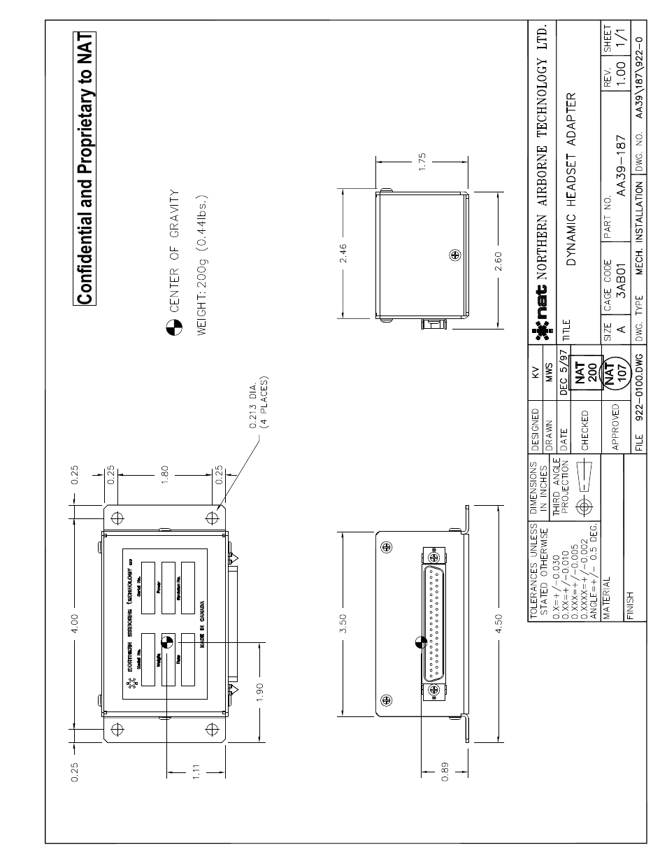 Mech. installation | Northern Airborne Technology AA39 User Manual | Page 20 / 24