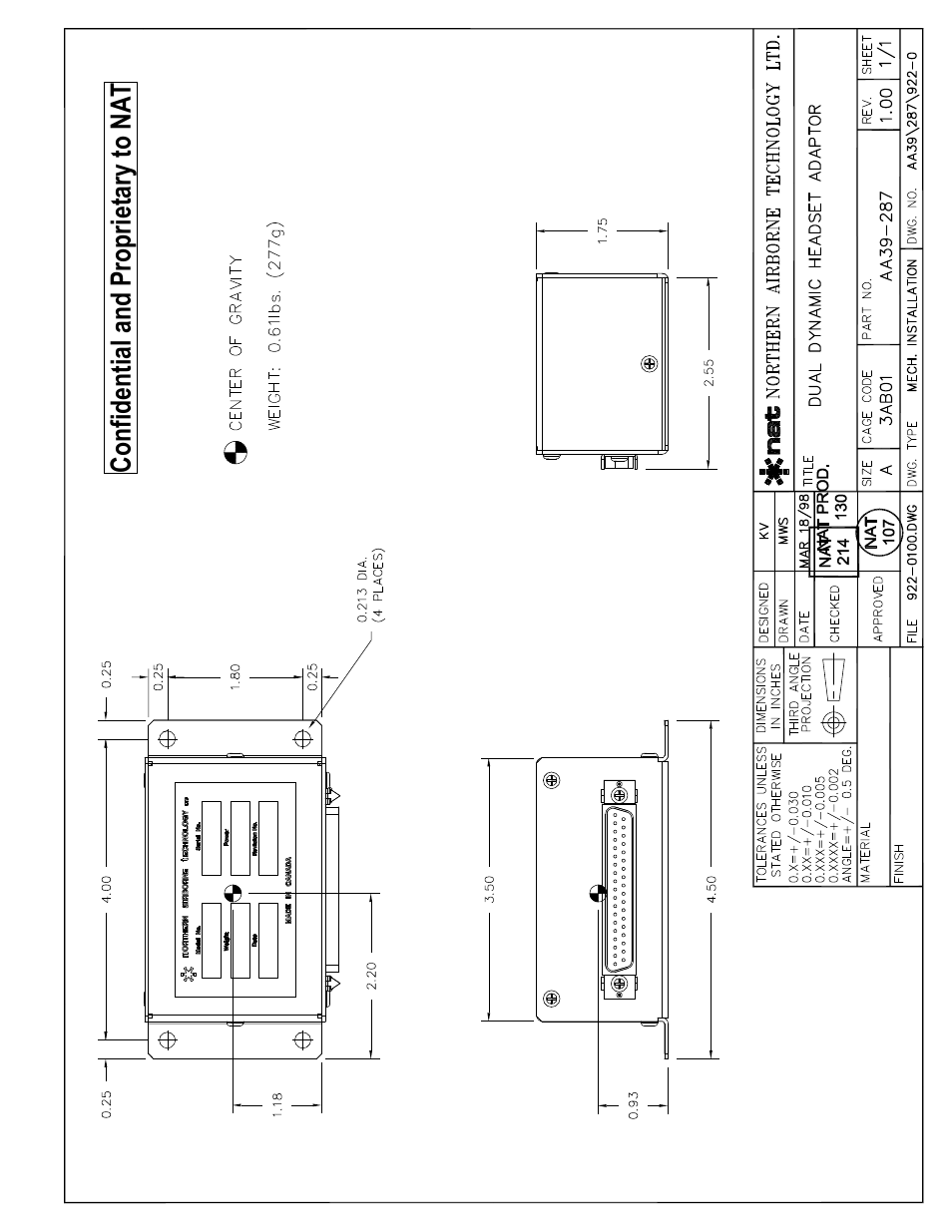 Mech. installation | Northern Airborne Technology AA39 User Manual | Page 23 / 24