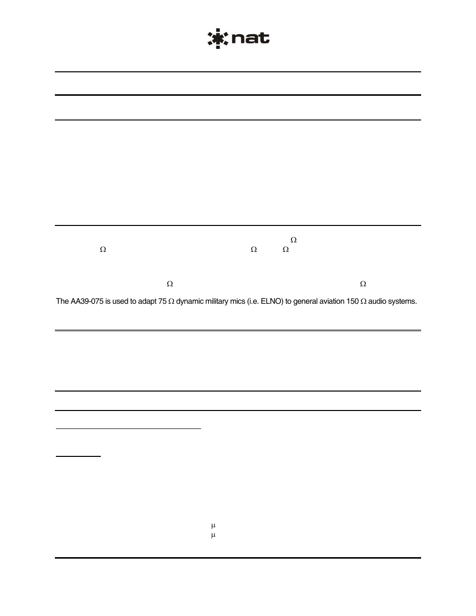 Description, 1 introduction, 2 product description | 3 design features, 4 specifications, 1 electrical specifications | Northern Airborne Technology AA39 User Manual | Page 4 / 24