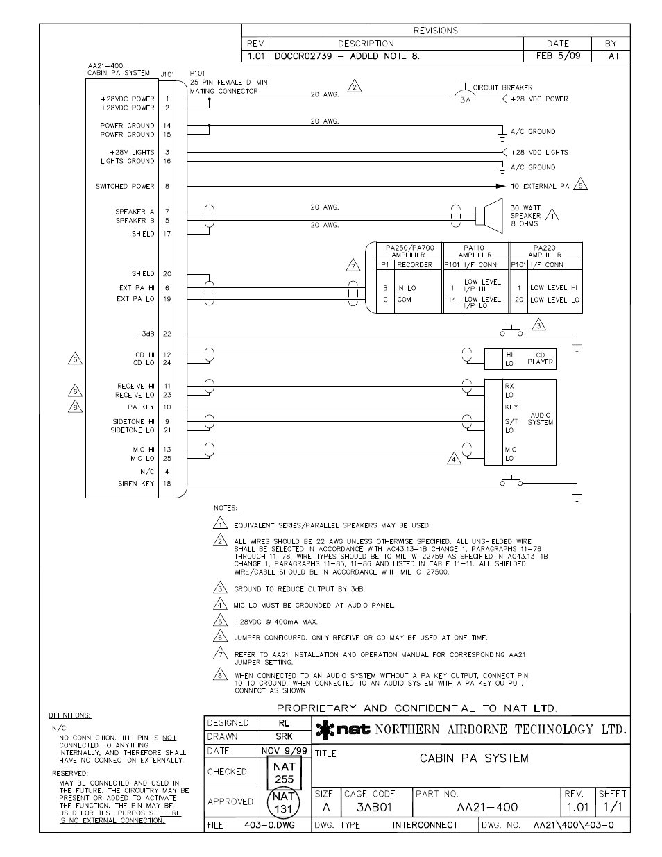 Interconnect | Northern Airborne Technology PA700 User Manual | Page 17 / 29