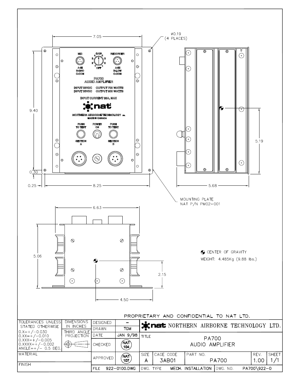 Northern Airborne Technology PA700 User Manual | Page 24 / 29