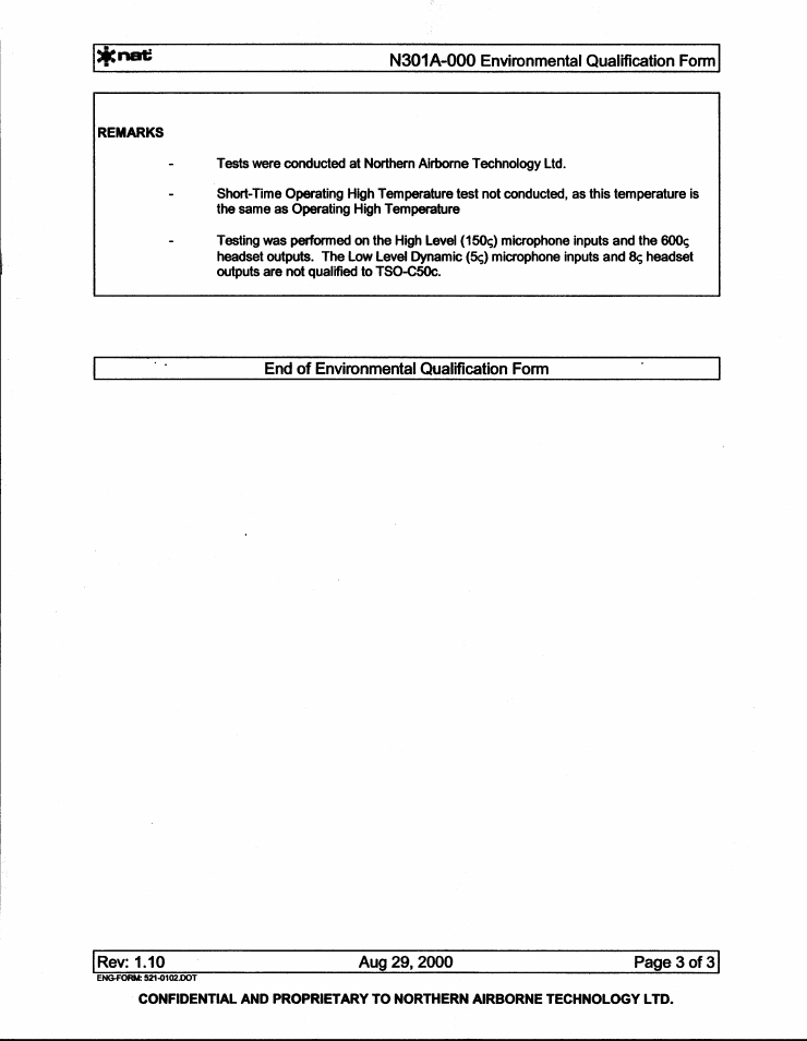Northern Airborne Technology N301A User Manual | Page 19 / 26