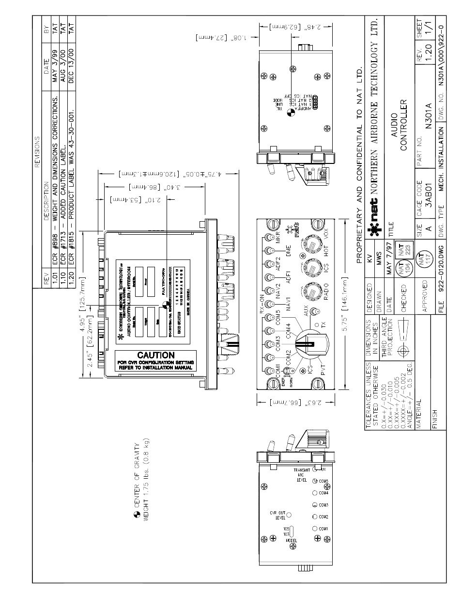 Mechanical installation | Northern Airborne Technology N301A User Manual | Page 23 / 26