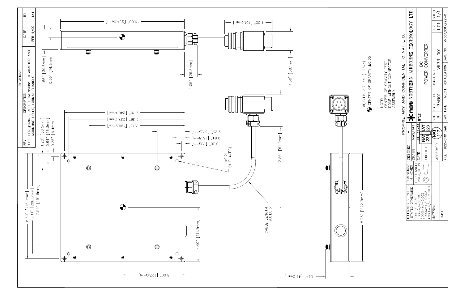 Mechanical installation | Northern Airborne Technology VR33-001 User Manual | Page 9 / 11