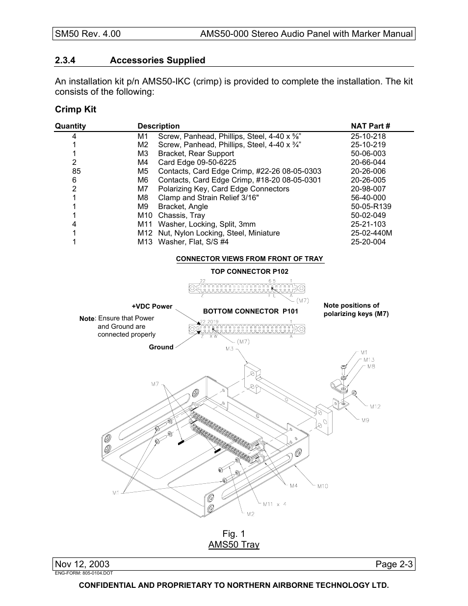 4 accessories supplied | Northern Airborne Technology AMS50 User Manual | Page 21 / 54