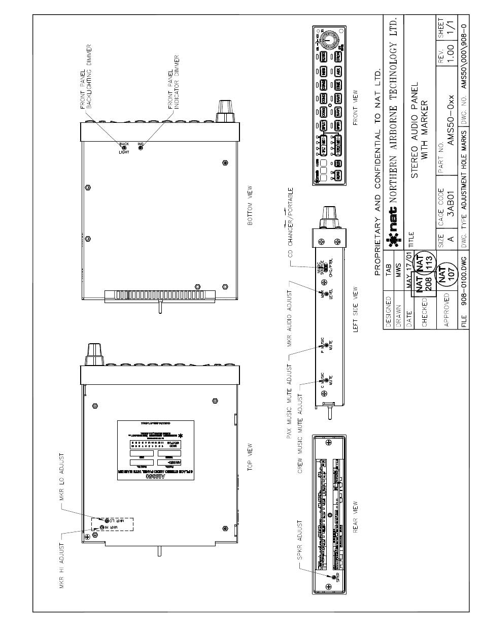 Type adjustment hole marks | Northern Airborne Technology AMS50 User Manual | Page 43 / 54
