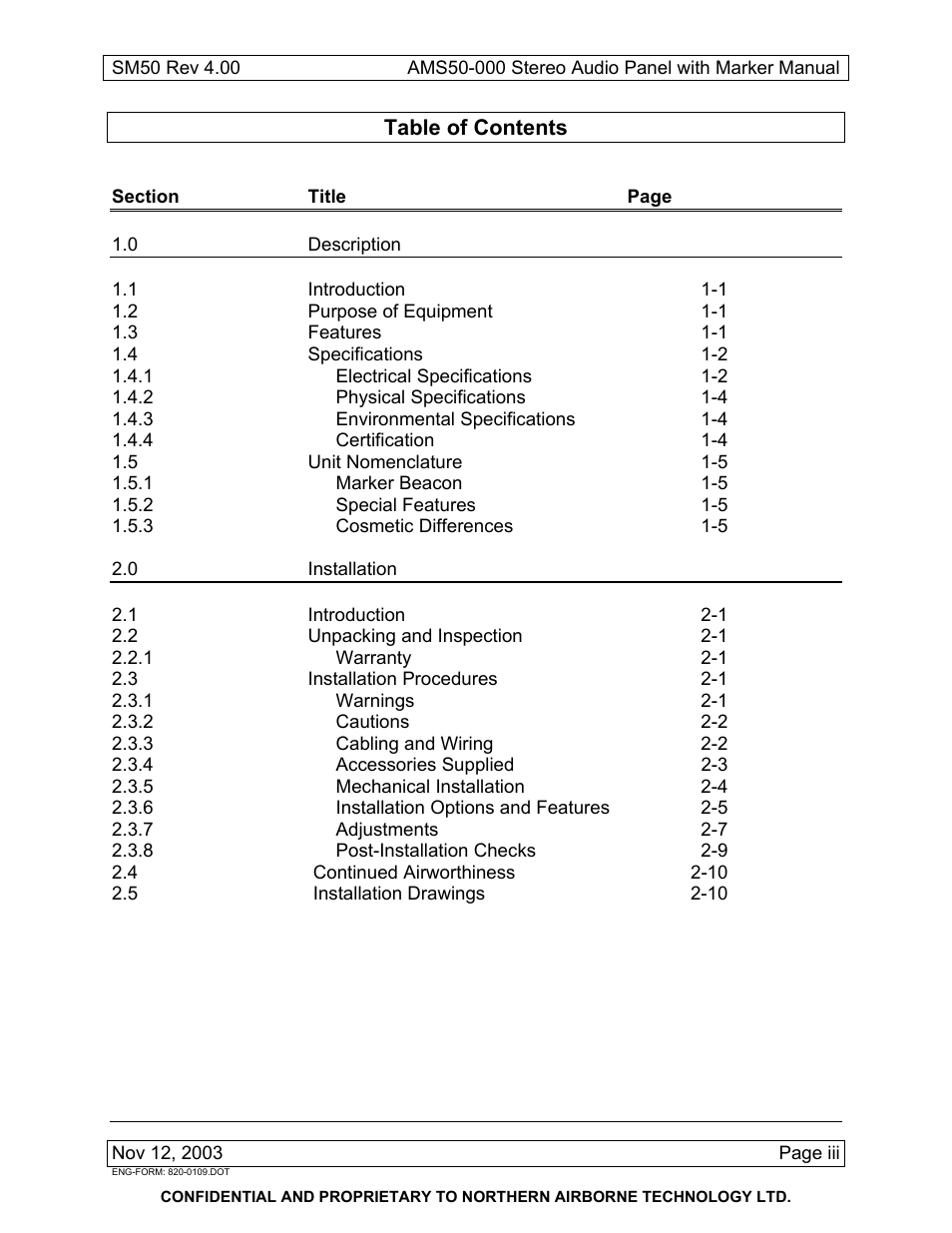 Northern Airborne Technology AMS50 User Manual | Page 9 / 54