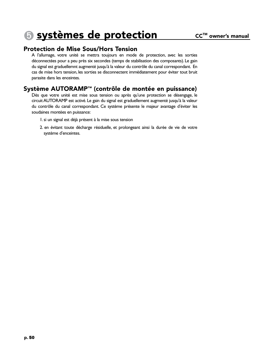 Systèmes de protection | Crest Audio CC 1800 User Manual | Page 66 / 136