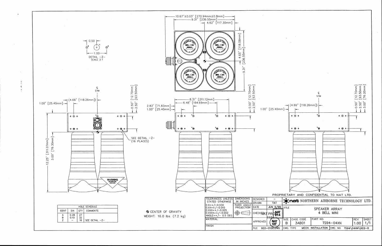 Mechanical installation | Northern Airborne Technology TS9x User Manual | Page 22 / 23