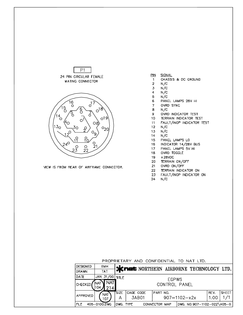 1102-022 connector map | Northern Airborne Technology RGT-102 User Manual | Page 10 / 18