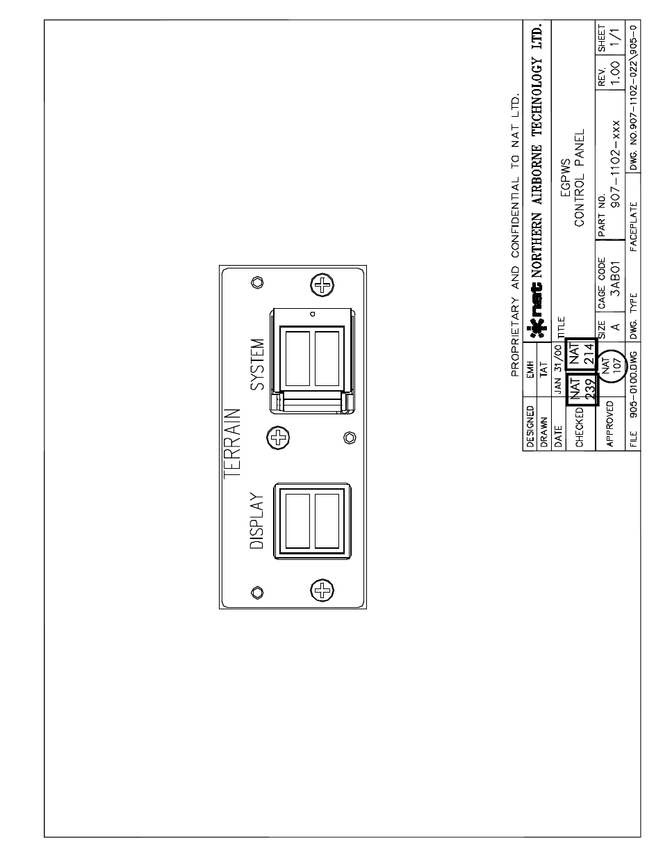 1102-022 faceplate | Northern Airborne Technology RGT-102 User Manual | Page 14 / 18