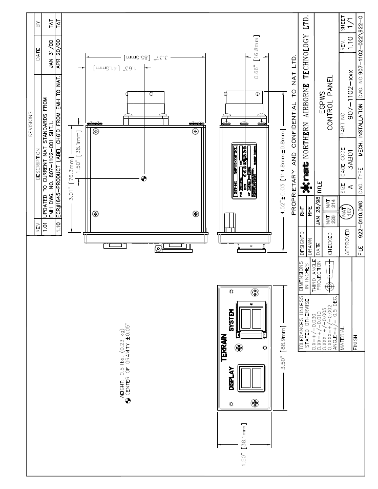 1102-022 mechanical installation | Northern Airborne Technology RGT-102 User Manual | Page 15 / 18