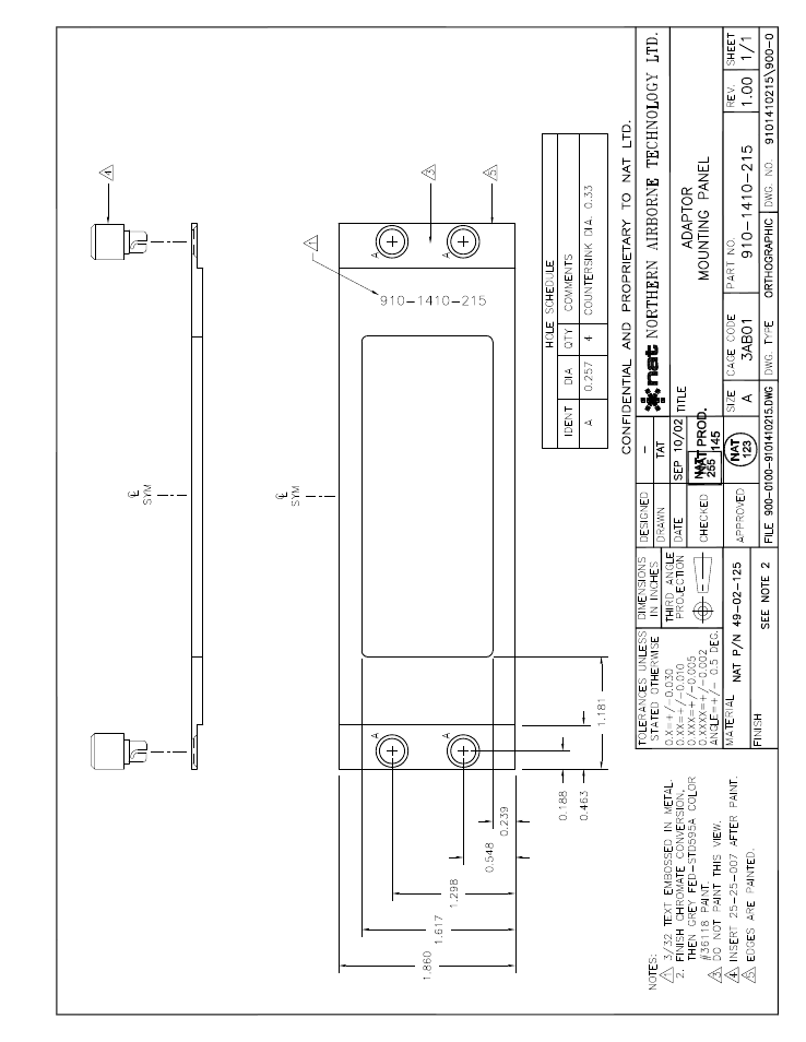 1410-215 orthographic | Northern Airborne Technology RGT-102 User Manual | Page 16 / 18