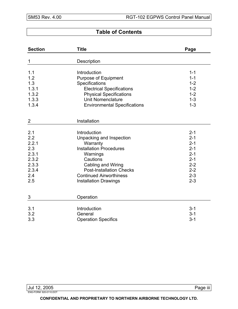 Northern Airborne Technology RGT-102 User Manual | Page 3 / 18