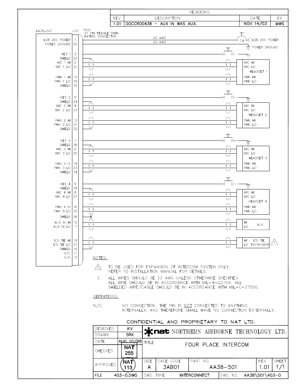 Interconnect | Northern Airborne Technology AA38-5xx User Manual | Page 18 / 43