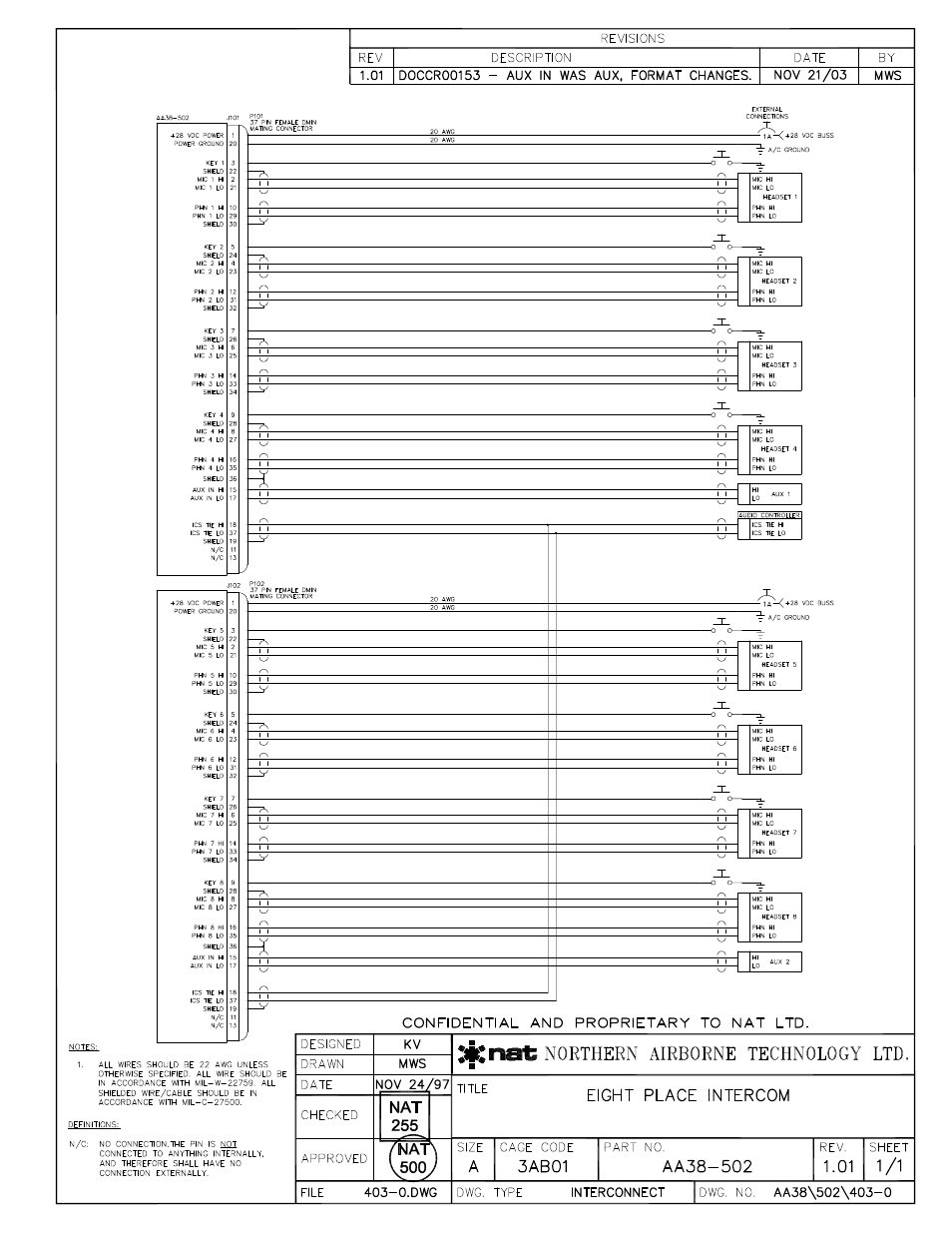 Interconnect | Northern Airborne Technology AA38-5xx User Manual | Page 21 / 43