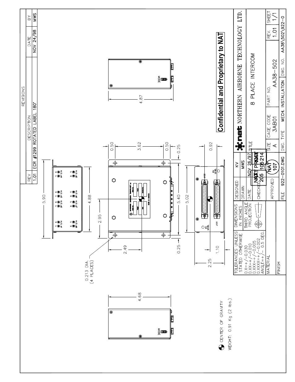 Mechanical installation | Northern Airborne Technology AA38-5xx User Manual | Page 23 / 43